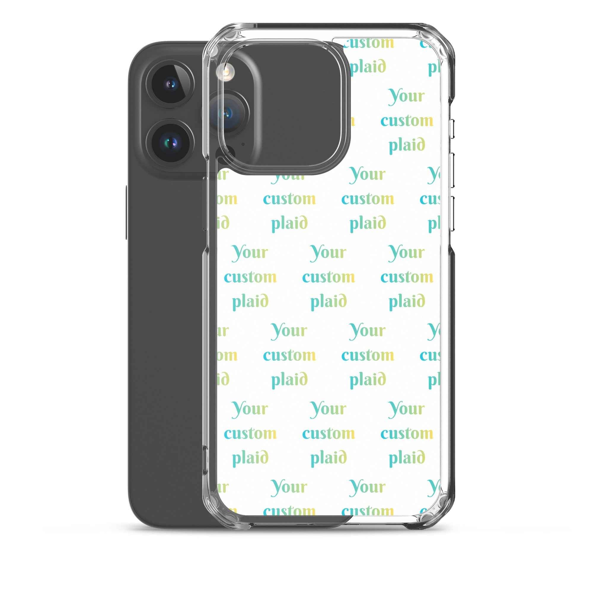 Clear Case for iPhone Your Own Birthday Plaid - Scottish Squares