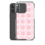 Clear Case for iPhone Breast Cancer Awareness Plaid - Scottish Squares
