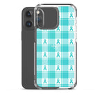 Clear Case for iPhone Ovarian Cancer Awareness Plaid - Scottish Squares