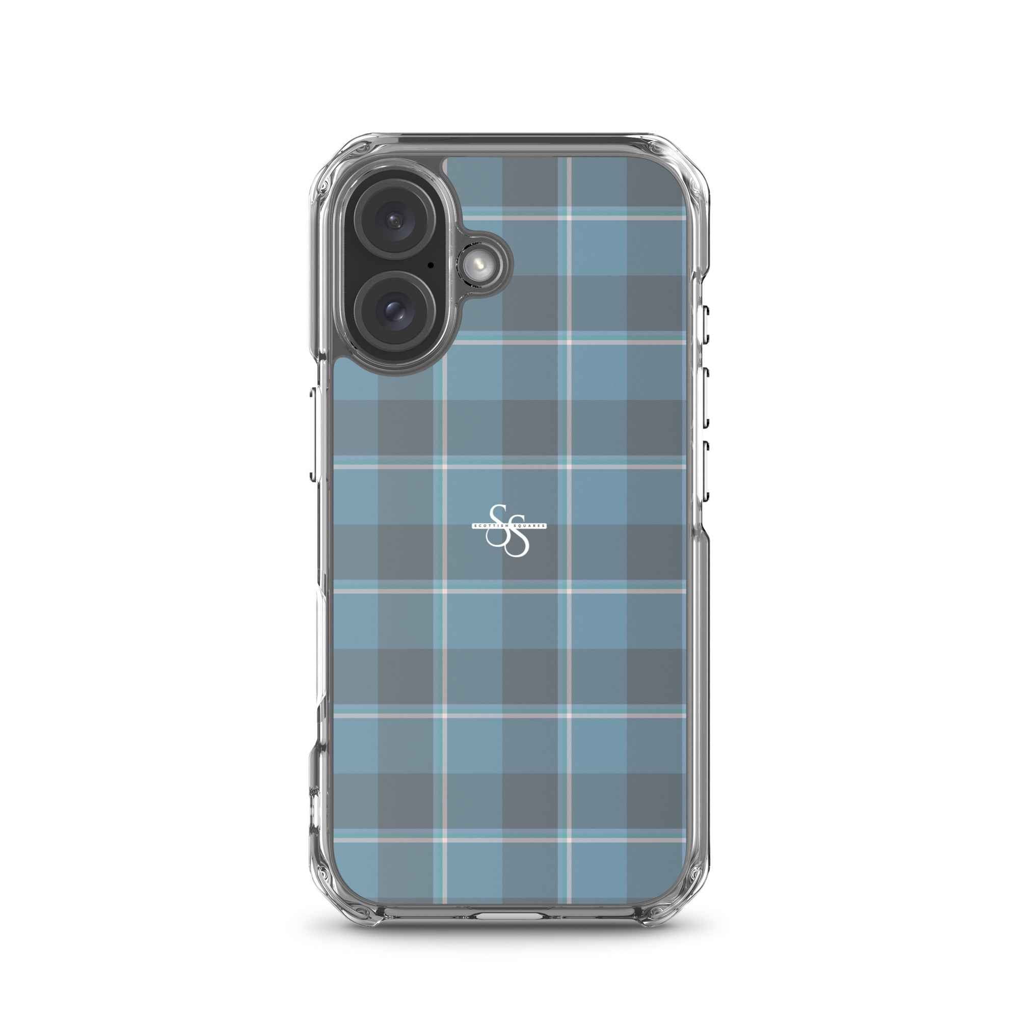Clear Case for iPhone Hoki and Shuttle Gray Plaid iPhone 16 - Scottish Squares