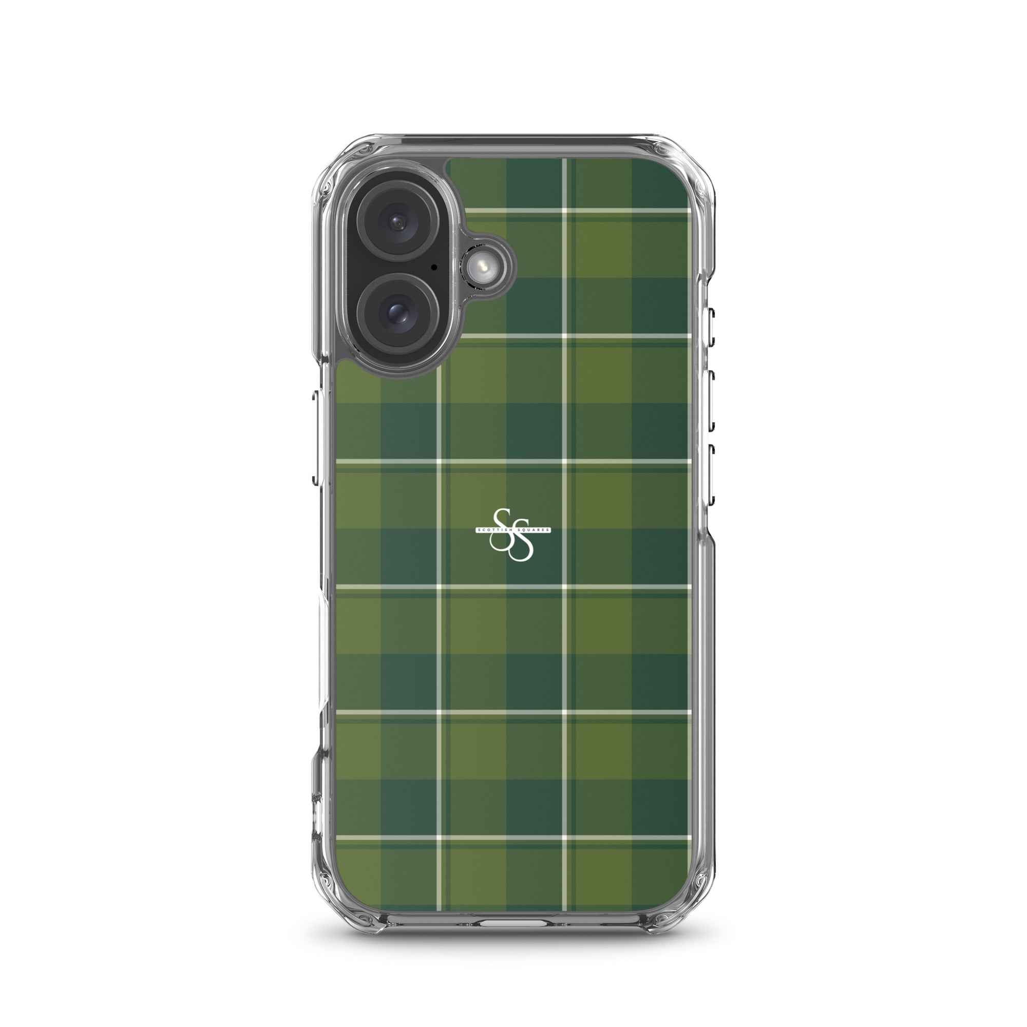 Clear Case for iPhone Woodland and Evergreen Plaid iPhone 16 - Scottish Squares