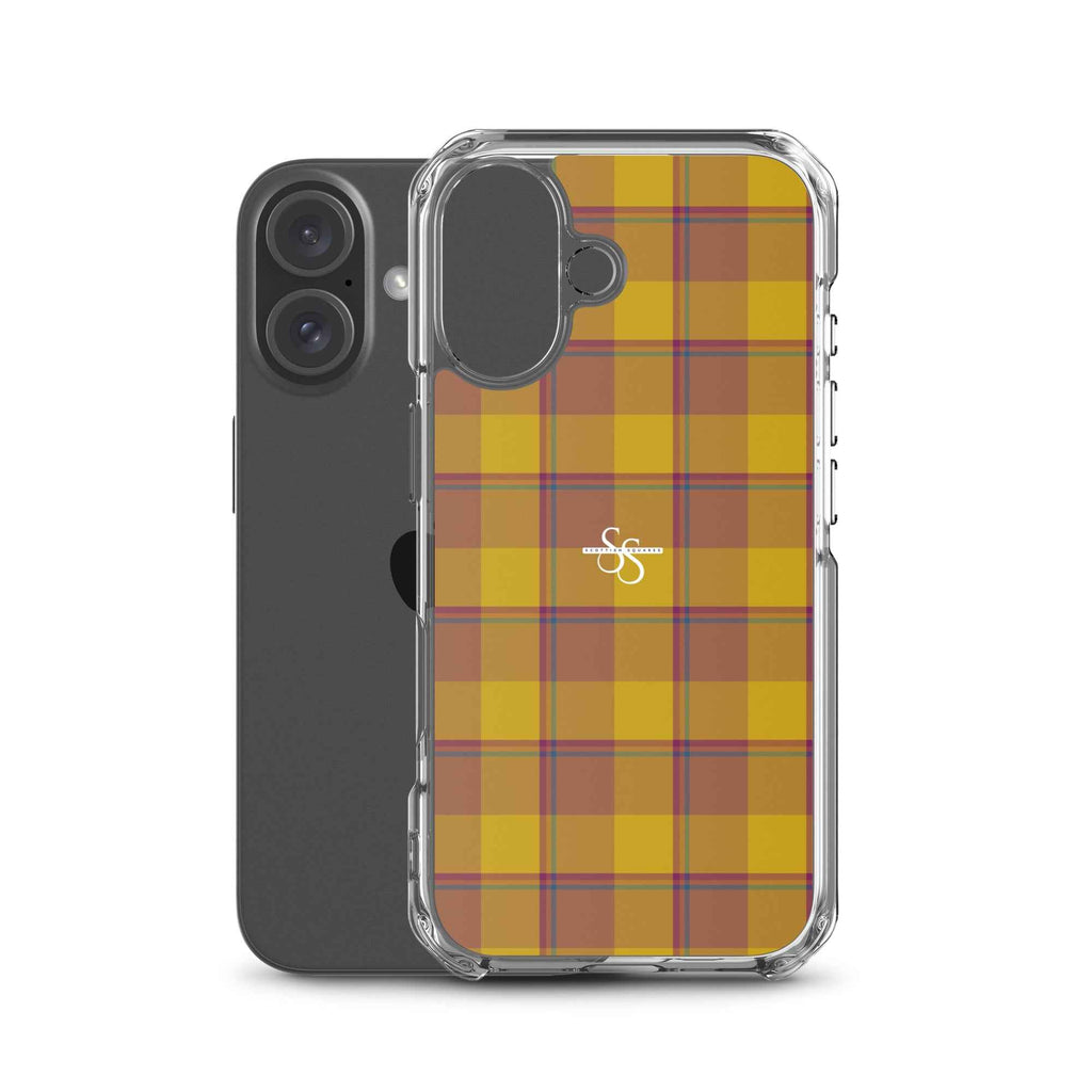 Clear Case for iPhone Potters Clay and Pizza Plaid - Scottish Squares