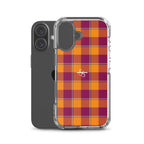 Clear Case for iPhone Tahiti Gold and Rose Bud Cherry Plaid - Scottish Squares