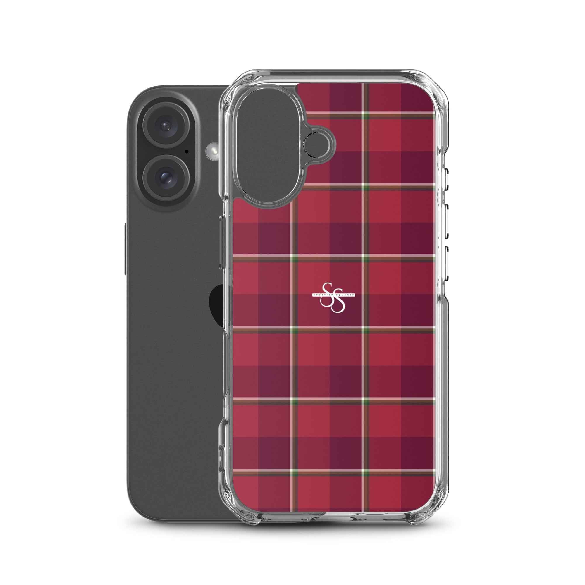 Clear Case for iPhone Old Brick and Cab Sav Plaid - Scottish Squares
