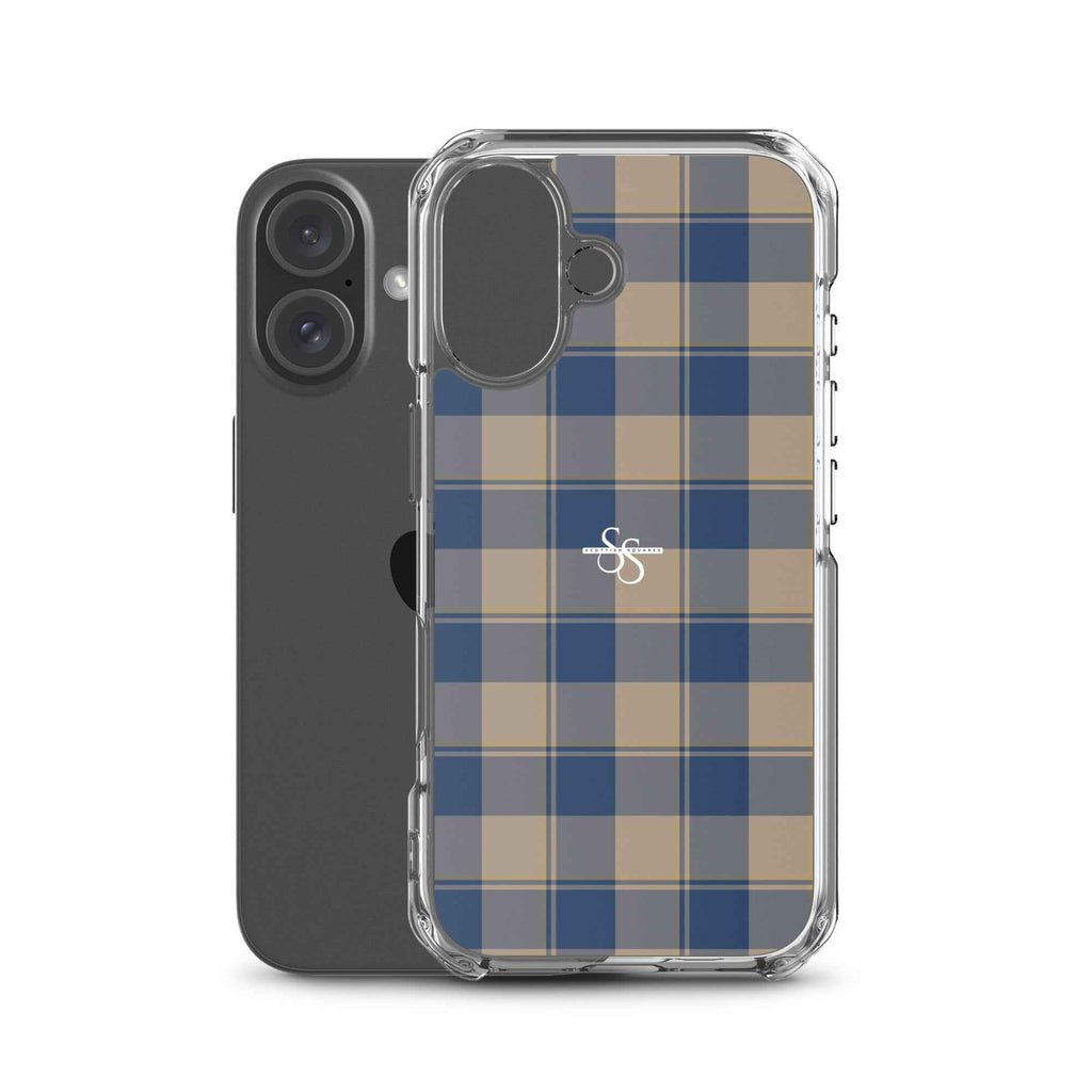 Clear Case for iPhone Cello and Donkey Brown Plaid - Scottish Squares