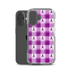 Clear Case for iPhone Pancreatic Cancer Awareness Plaid - Scottish Squares