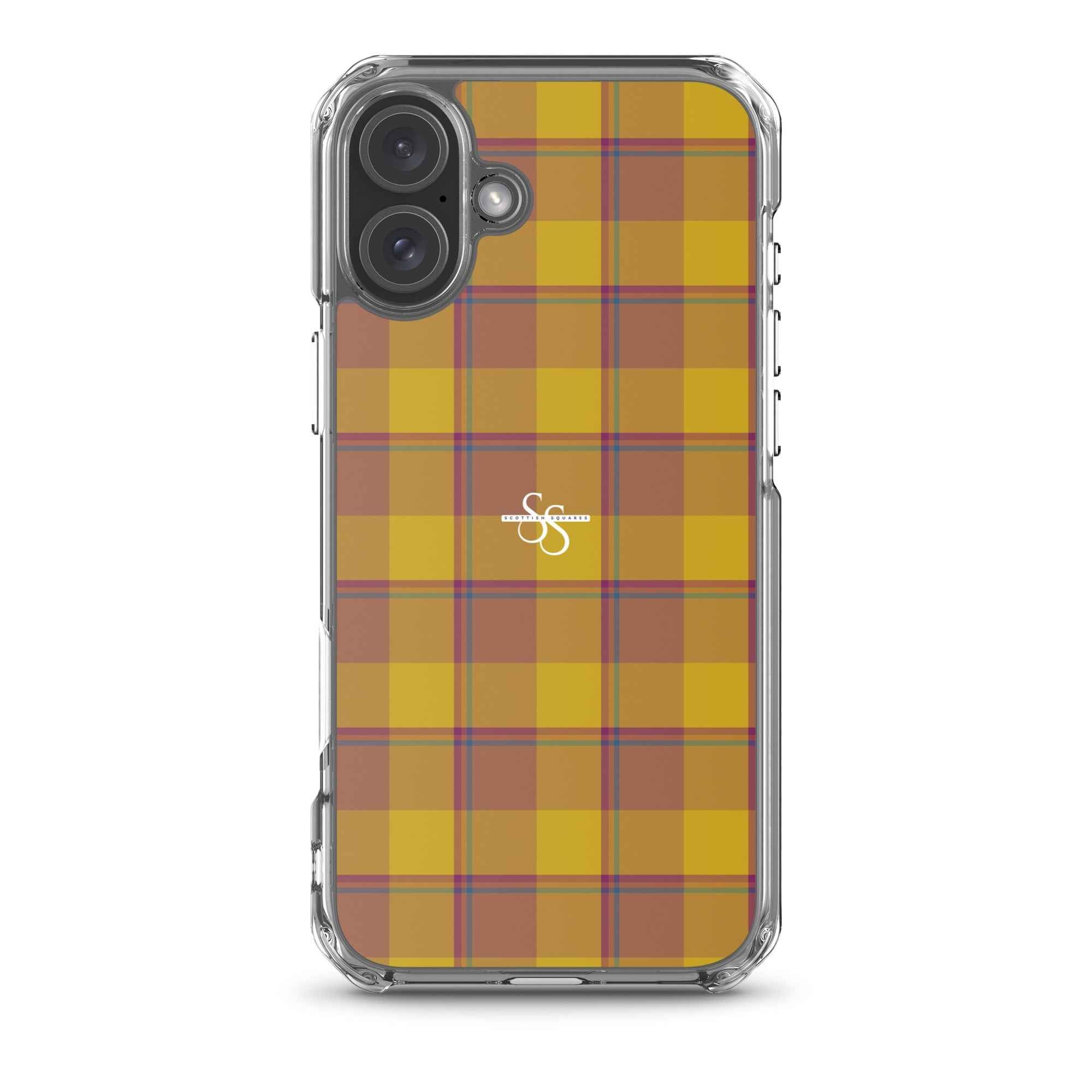 Clear Case for iPhone Potters Clay and Pizza Plaid iPhone 16 Plus - Scottish Squares