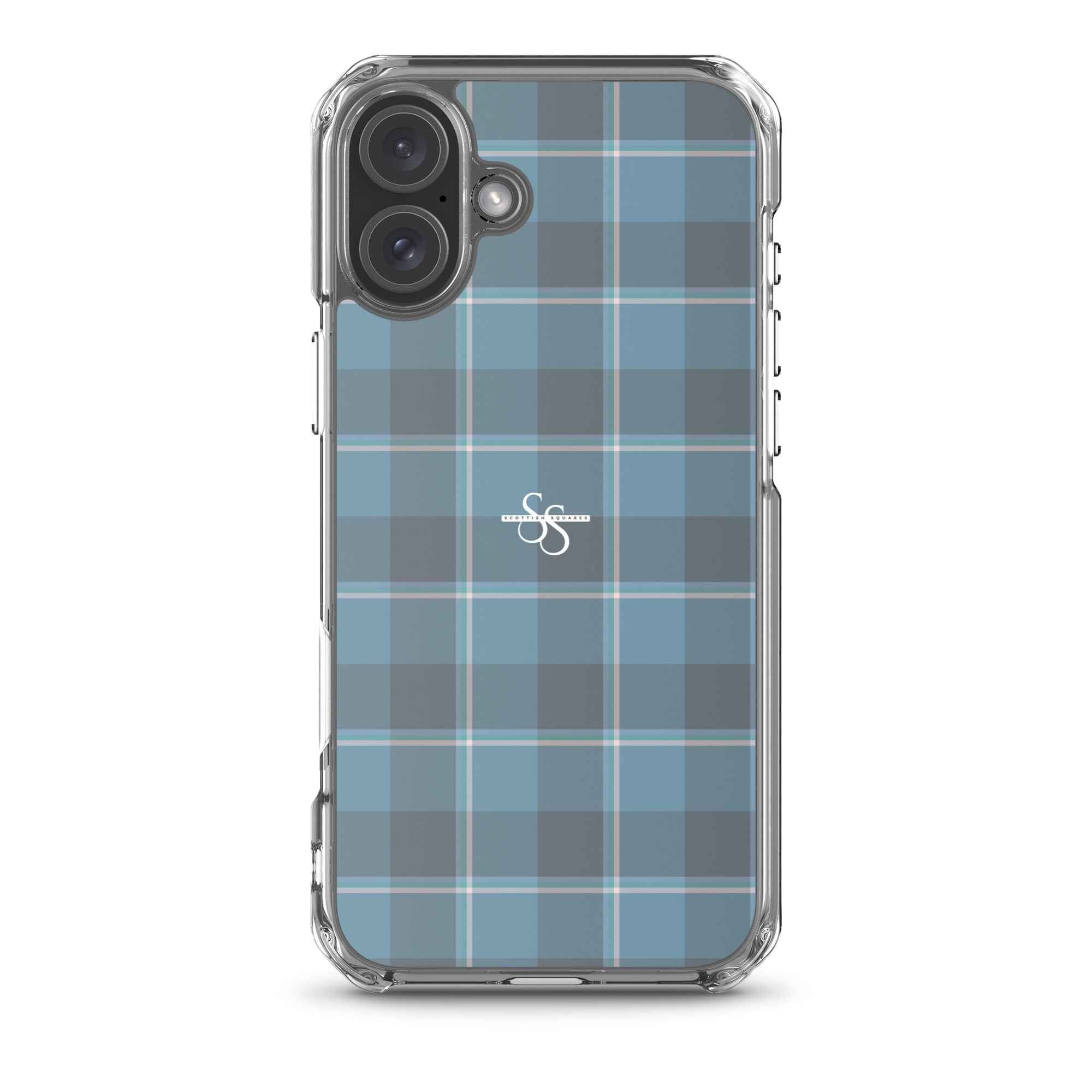 Clear Case for iPhone Hoki and Shuttle Gray Plaid iPhone 16 Plus - Scottish Squares