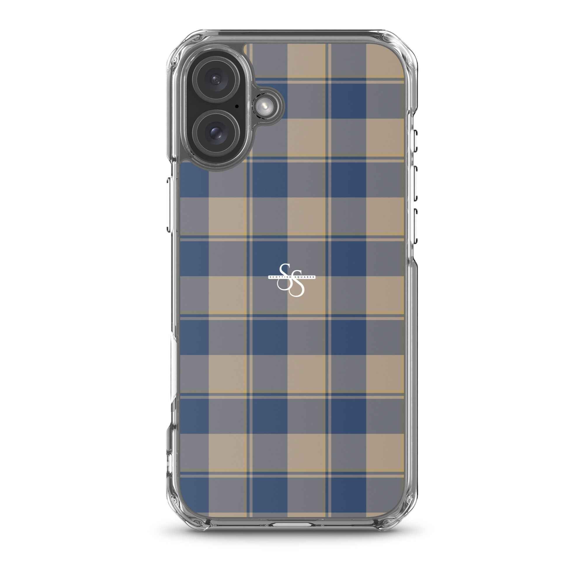 Clear Case for iPhone Cello and Donkey Brown Plaid iPhone 16 Plus - Scottish Squares
