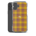 Clear Case for iPhone Potters Clay and Pizza Plaid - Scottish Squares