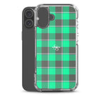 Clear Case for iPhone Spring Green and Finlandia Plaid - Scottish Squares