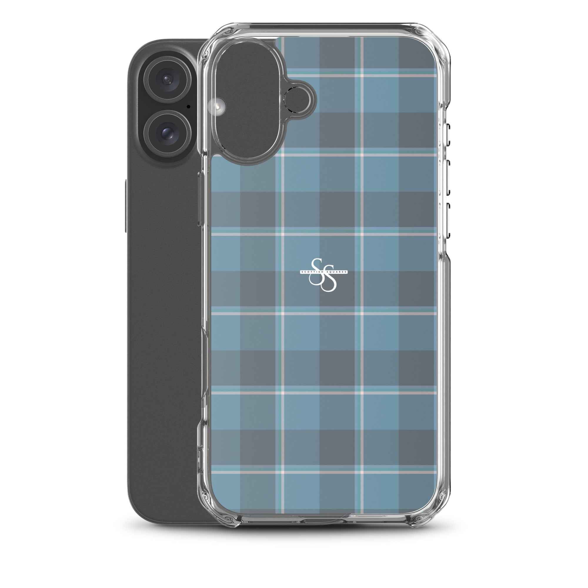 Clear Case for iPhone Hoki and Shuttle Gray Plaid - Scottish Squares