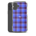Clear Case for iPhone Cornflower Blue and Livid Brown Plaid - Scottish Squares