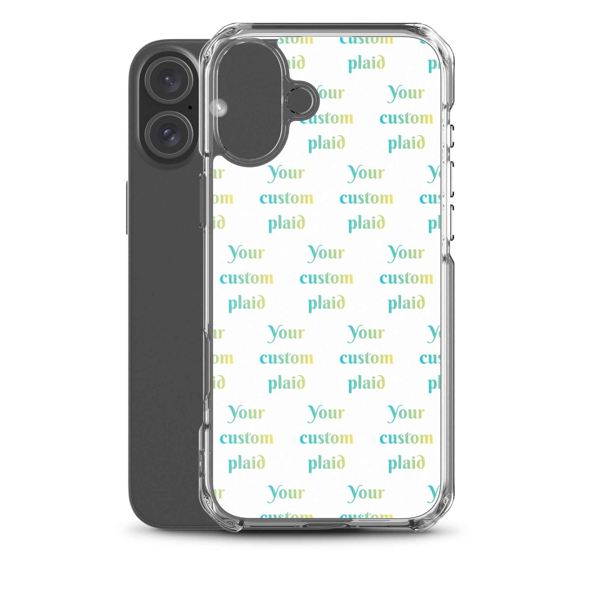 Clear Case for iPhone Your Own Birthday Plaid - Scottish Squares