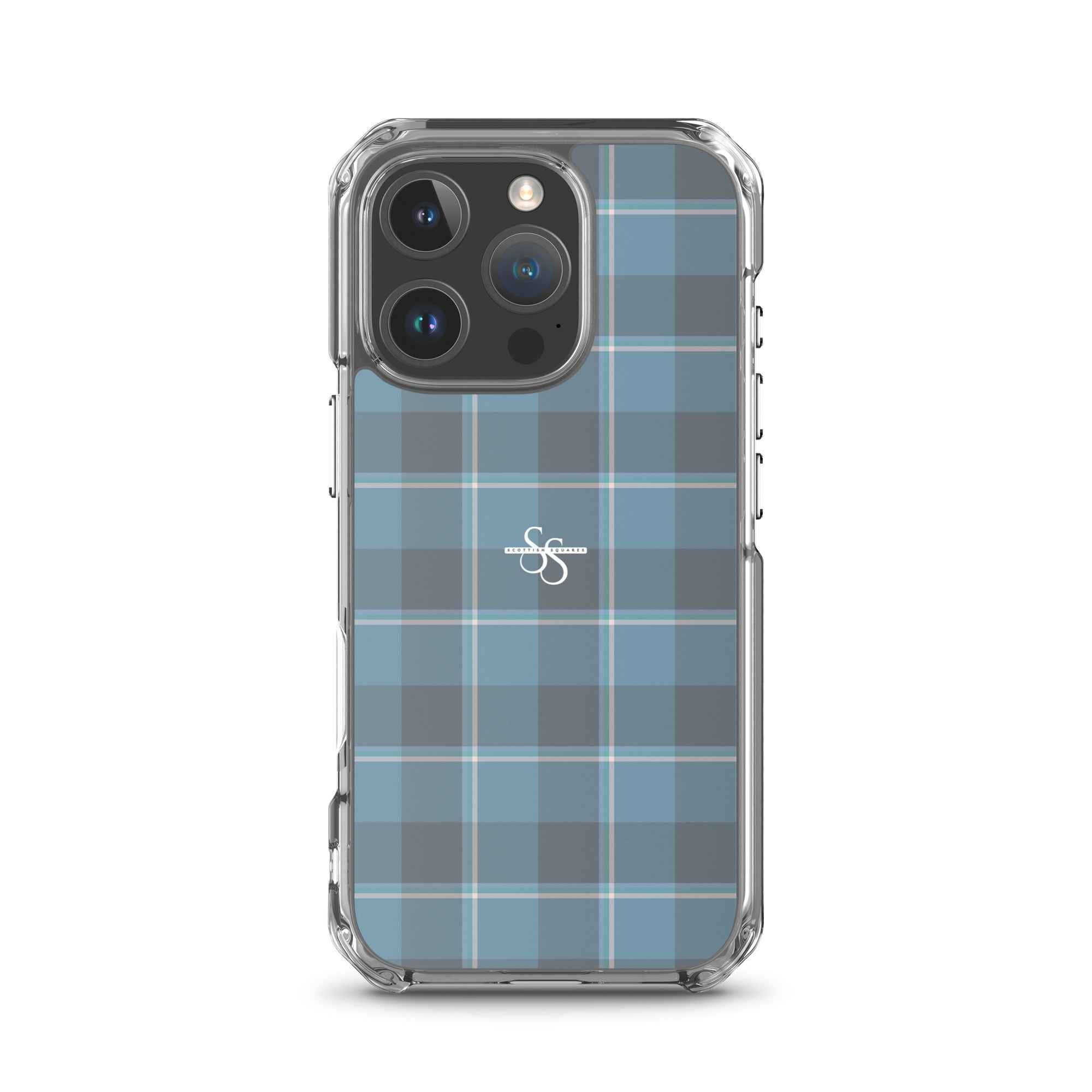 Clear Case for iPhone Hoki and Shuttle Gray Plaid iPhone 16 Pro - Scottish Squares