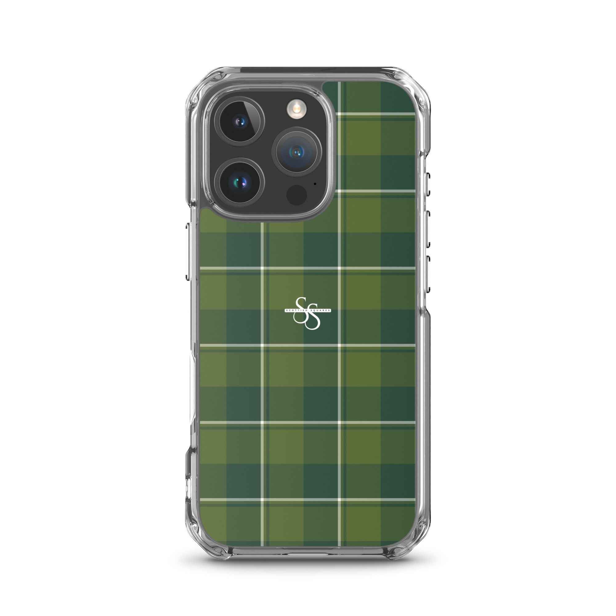 Clear Case for iPhone Woodland and Evergreen Plaid iPhone 16 Pro - Scottish Squares