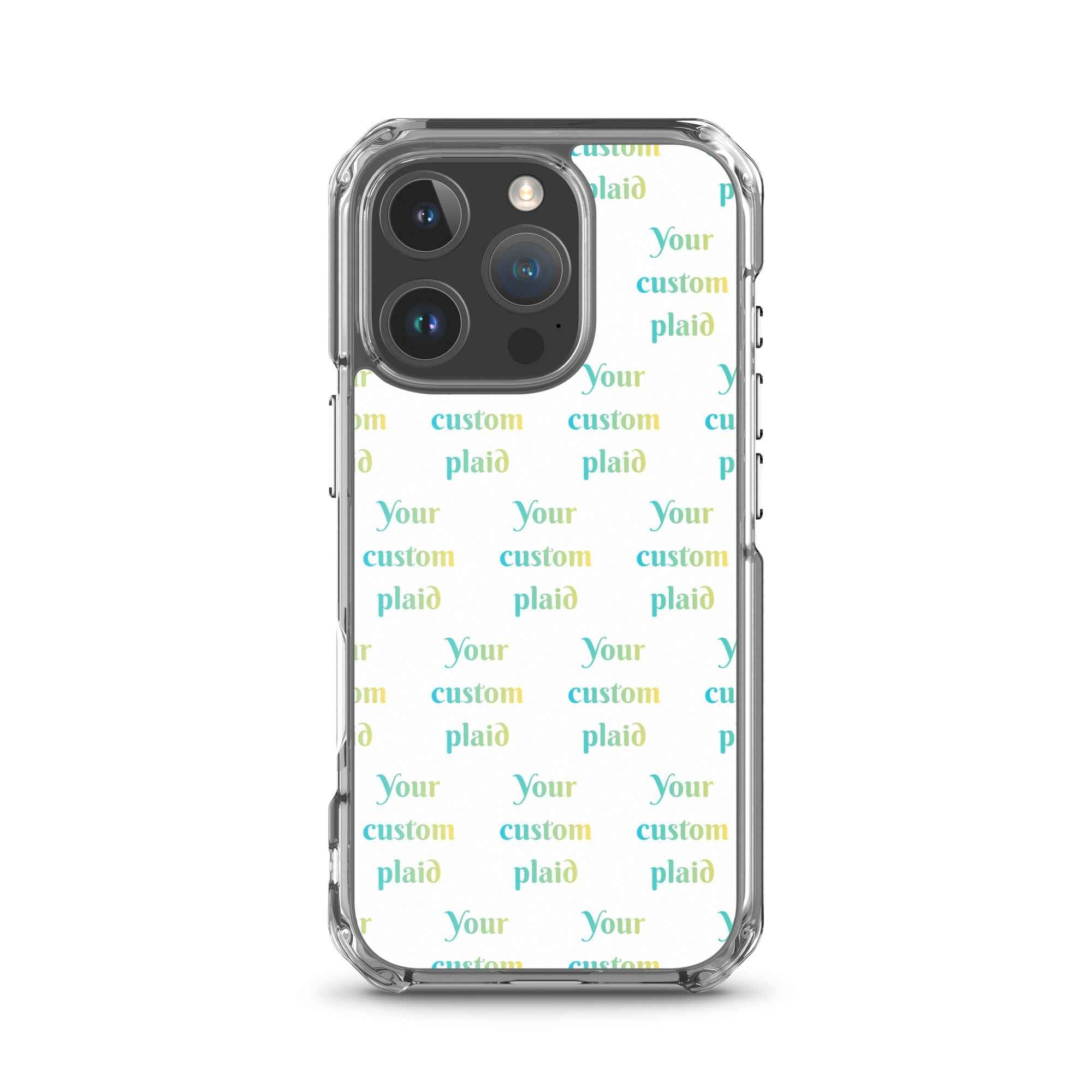 Clear Case for iPhone Your Own Birthday Plaid iPhone 16 Pro - Scottish Squares