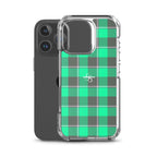 Clear Case for iPhone Spring Green and Finlandia Plaid - Scottish Squares