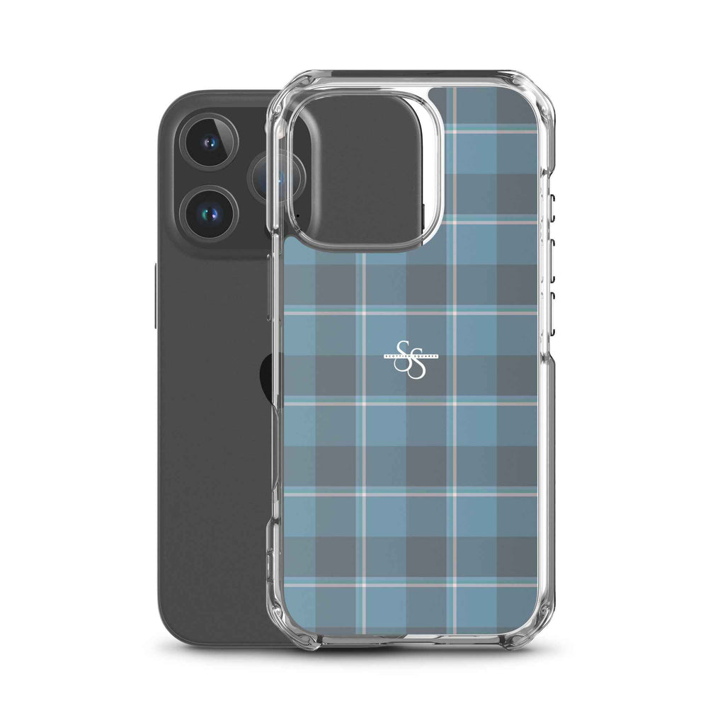 Clear Case for iPhone Hoki and Shuttle Gray Plaid - Scottish Squares