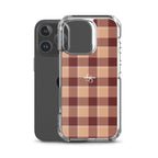 Clear Case for iPhone Whiskey and Livid Brown Plaid - Scottish Squares