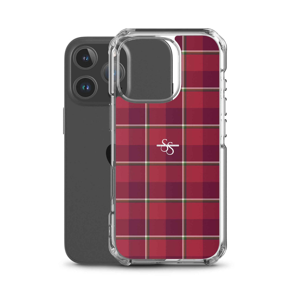 Clear Case for iPhone Old Brick and Cab Sav Plaid - Scottish Squares