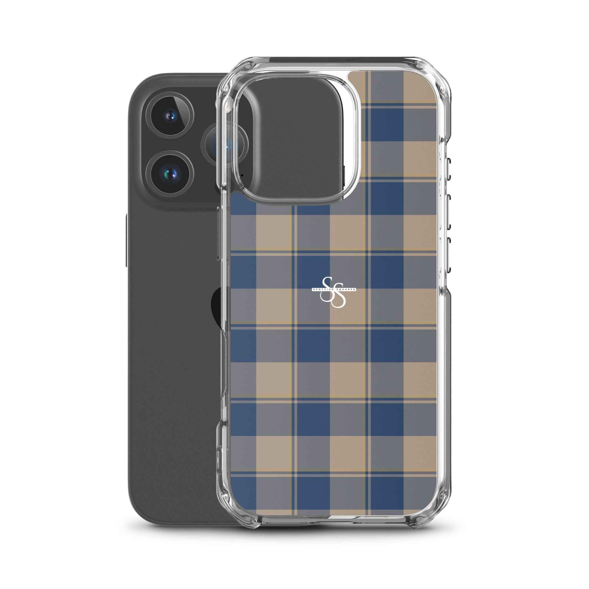 Clear Case for iPhone Cello and Donkey Brown Plaid - Scottish Squares
