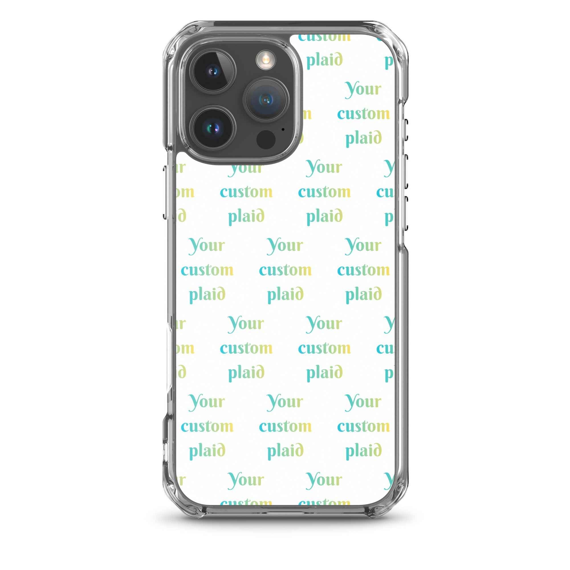 Clear Case for iPhone Your Own Birthday Plaid iPhone 16 Pro Max - Scottish Squares