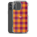 Clear Case for iPhone Tahiti Gold and Rose Bud Cherry Plaid - Scottish Squares