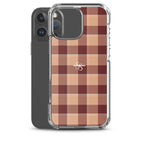 Clear Case for iPhone Whiskey and Livid Brown Plaid - Scottish Squares