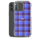 Clear Case for iPhone Cornflower Blue and Livid Brown Plaid - Scottish Squares