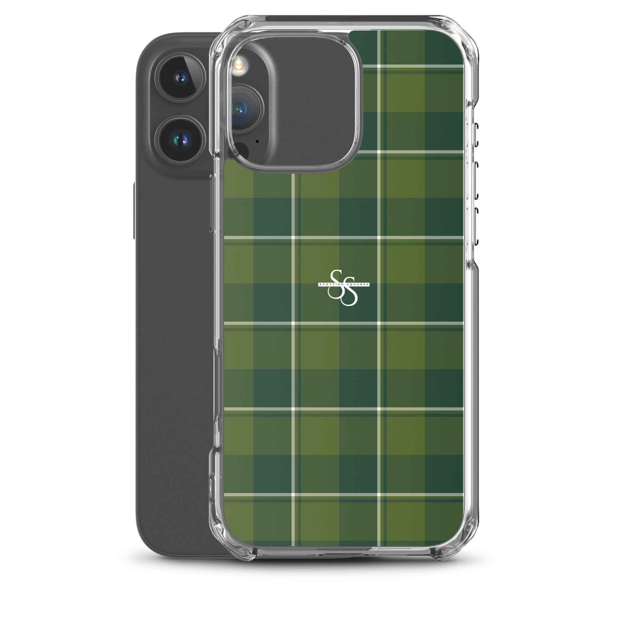 Clear Case for iPhone Woodland and Evergreen Plaid - Scottish Squares