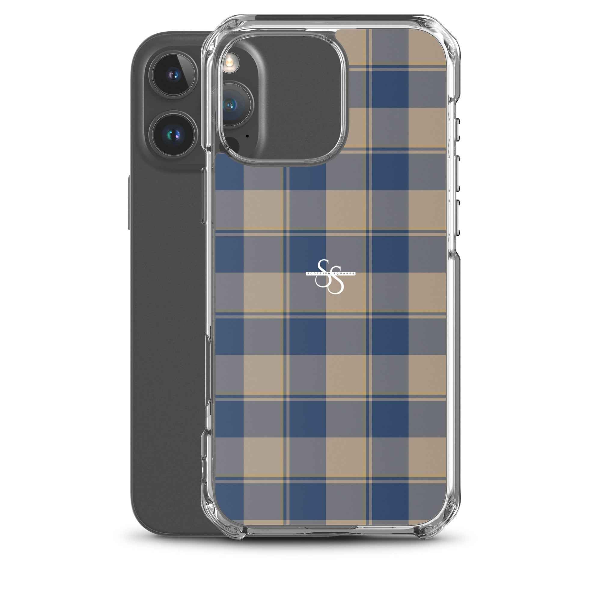 Clear Case for iPhone Cello and Donkey Brown Plaid - Scottish Squares