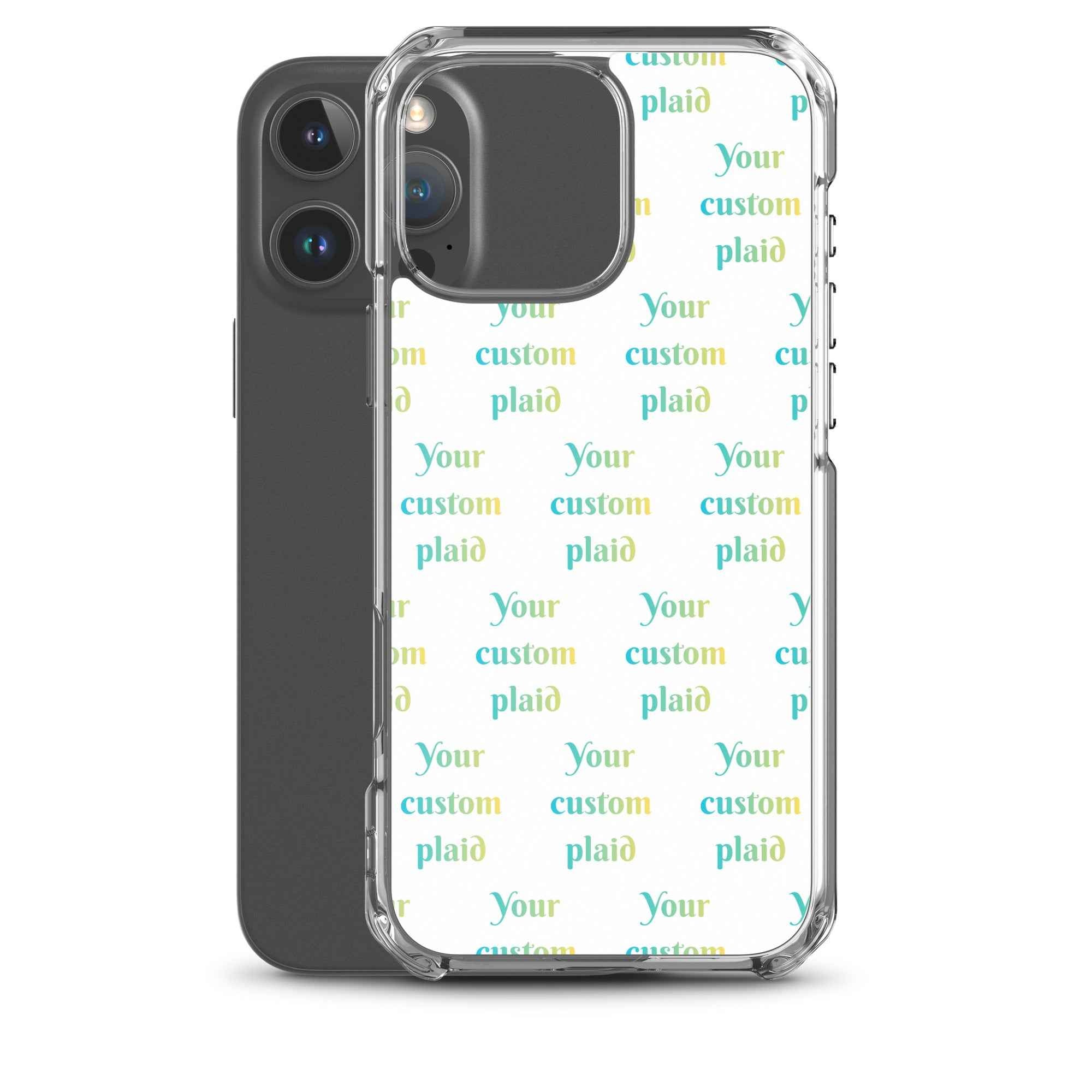 Clear Case for iPhone Your Own Birthday Plaid - Scottish Squares