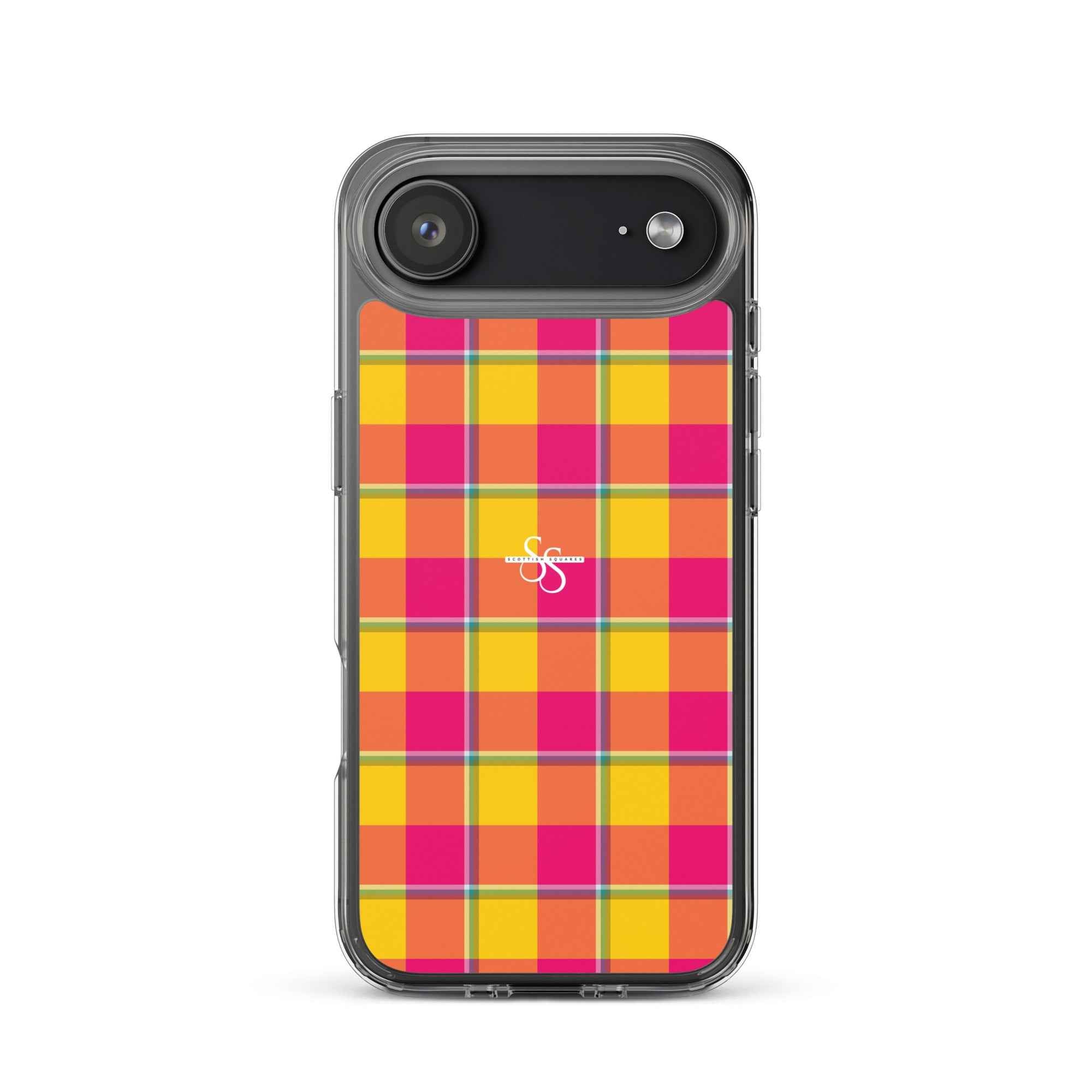 Clear Case for iPhone Corn and Razzmatazz Plaid iPhone 17 Air - Scottish Squares