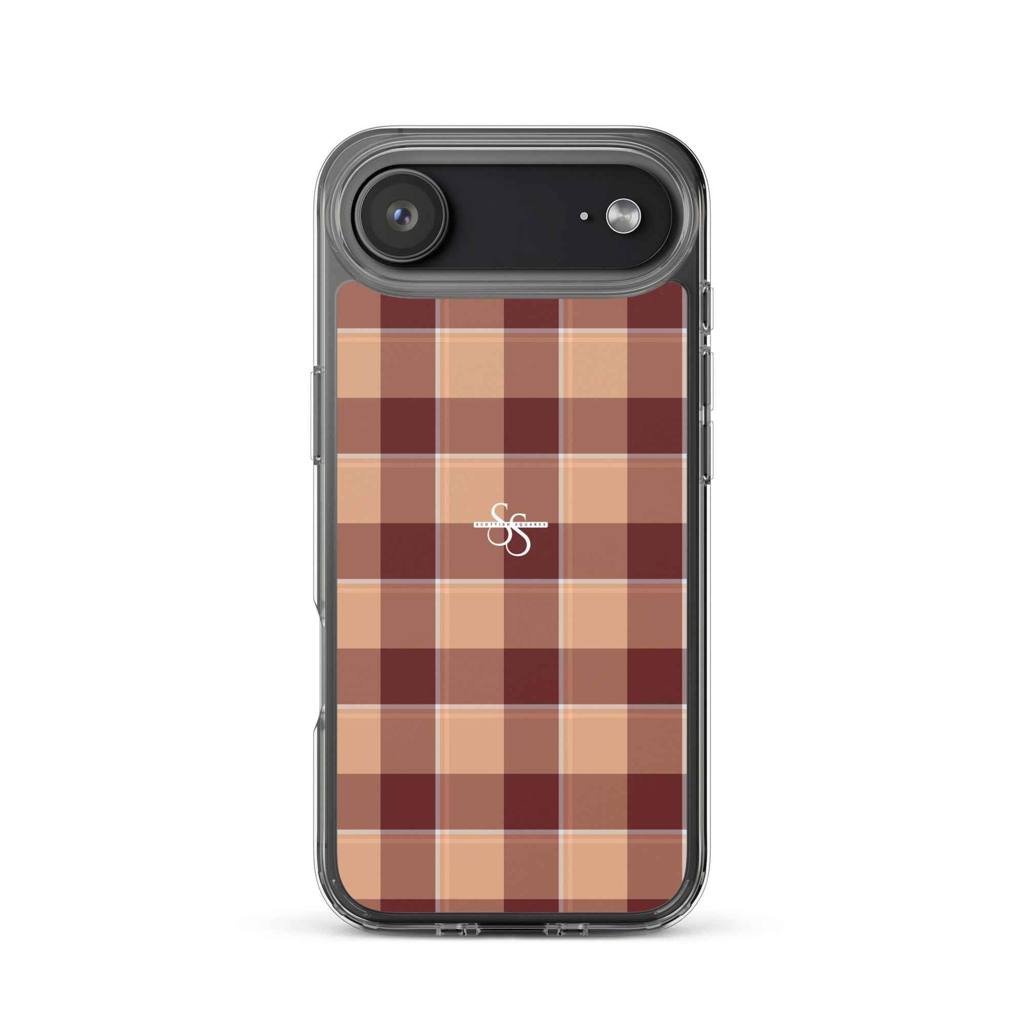 Clear Case for iPhone Whiskey and Livid Brown Plaid iPhone 17 Air - Scottish Squares