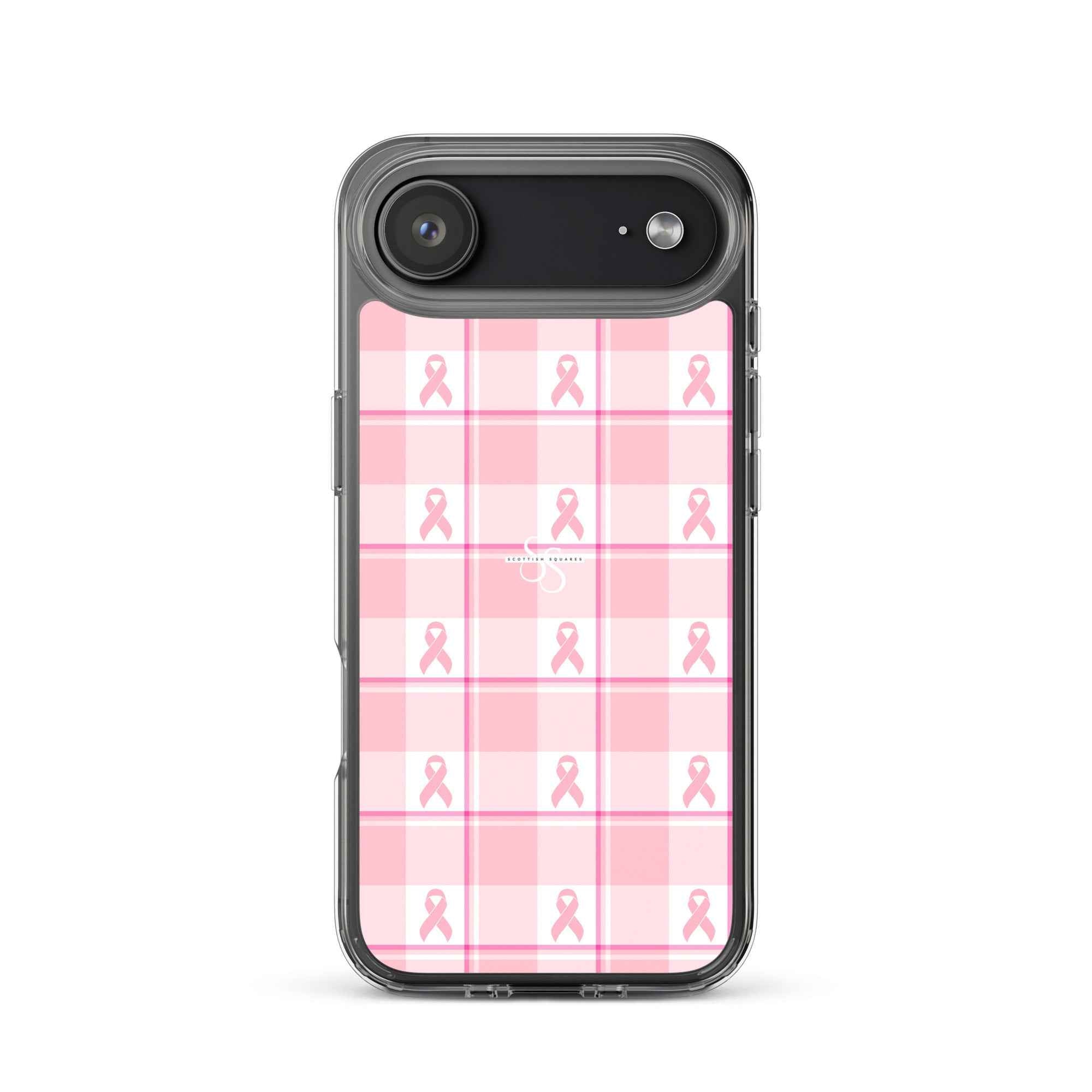 Clear Case for iPhone Breast Cancer Awareness Plaid iPhone 17 Air - Scottish Squares