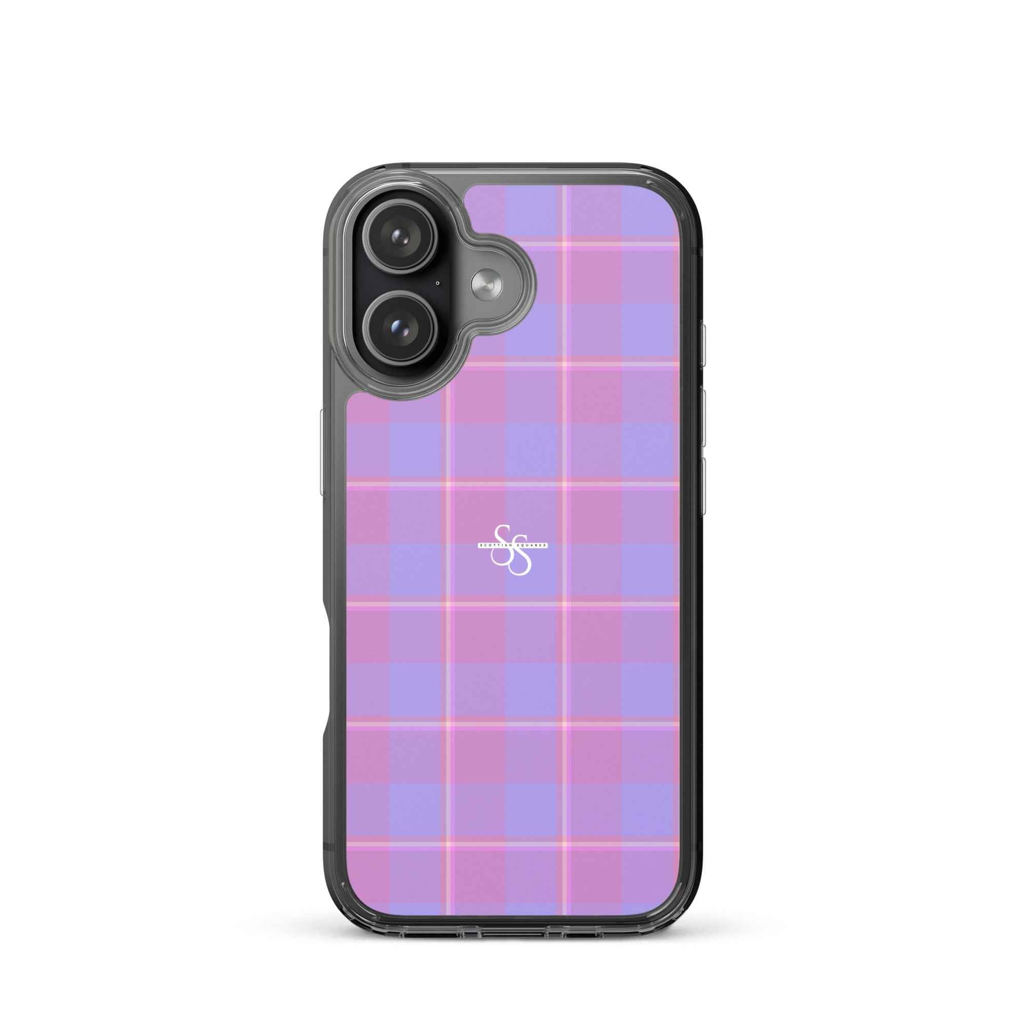 Clear Case for iPhone Viola and Dull Lavender Plaid iPhone 17 - Scottish Squares