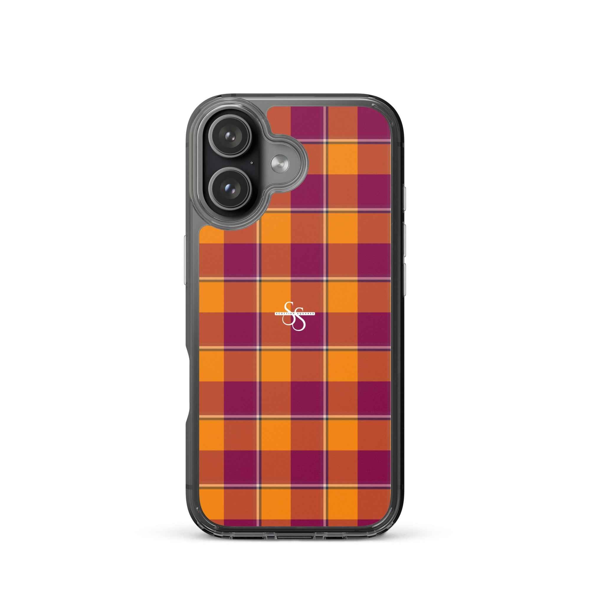 Clear Case for iPhone Tahiti Gold and Rose Bud Cherry Plaid iPhone 17 - Scottish Squares
