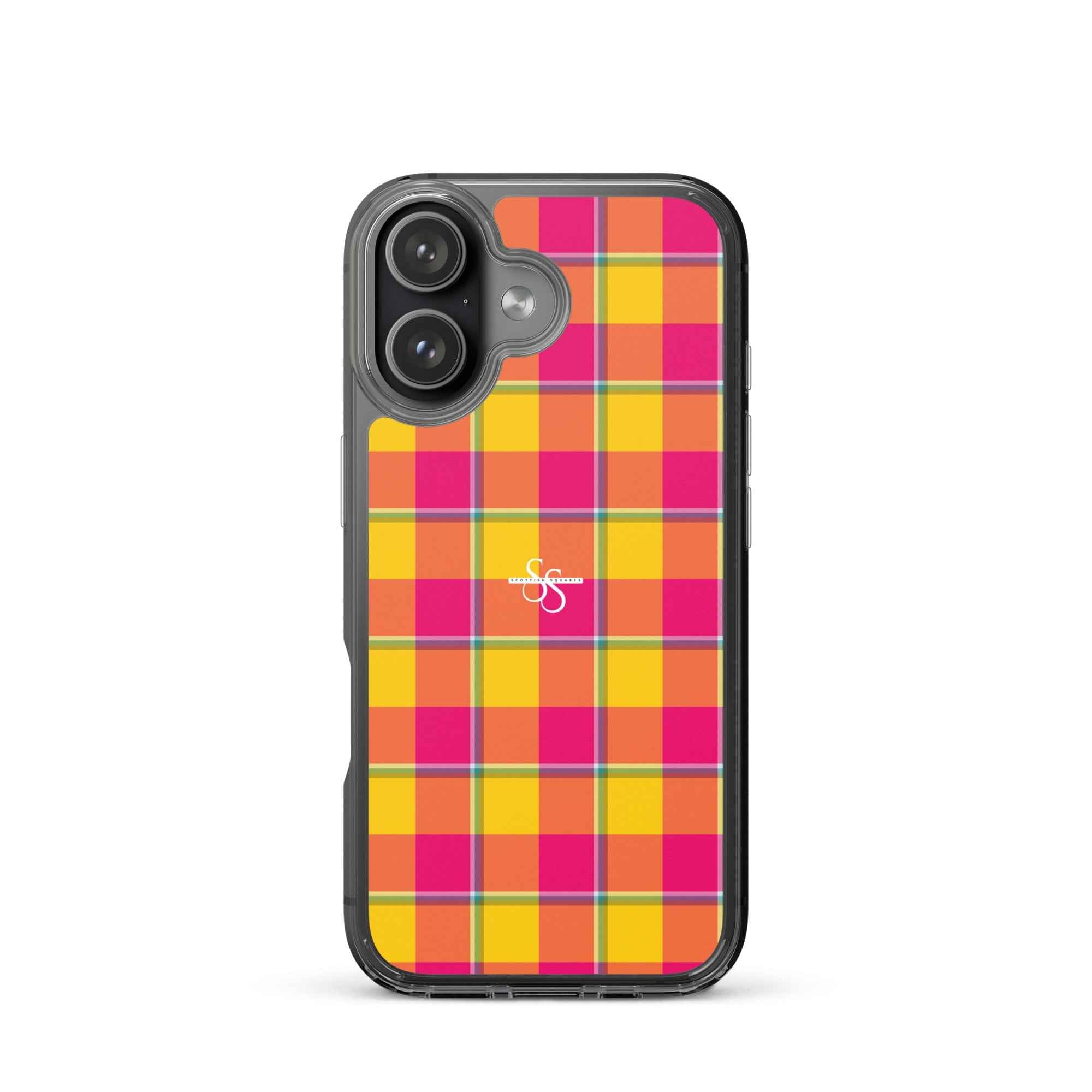 Clear Case for iPhone Corn and Razzmatazz Plaid iPhone 17 - Scottish Squares