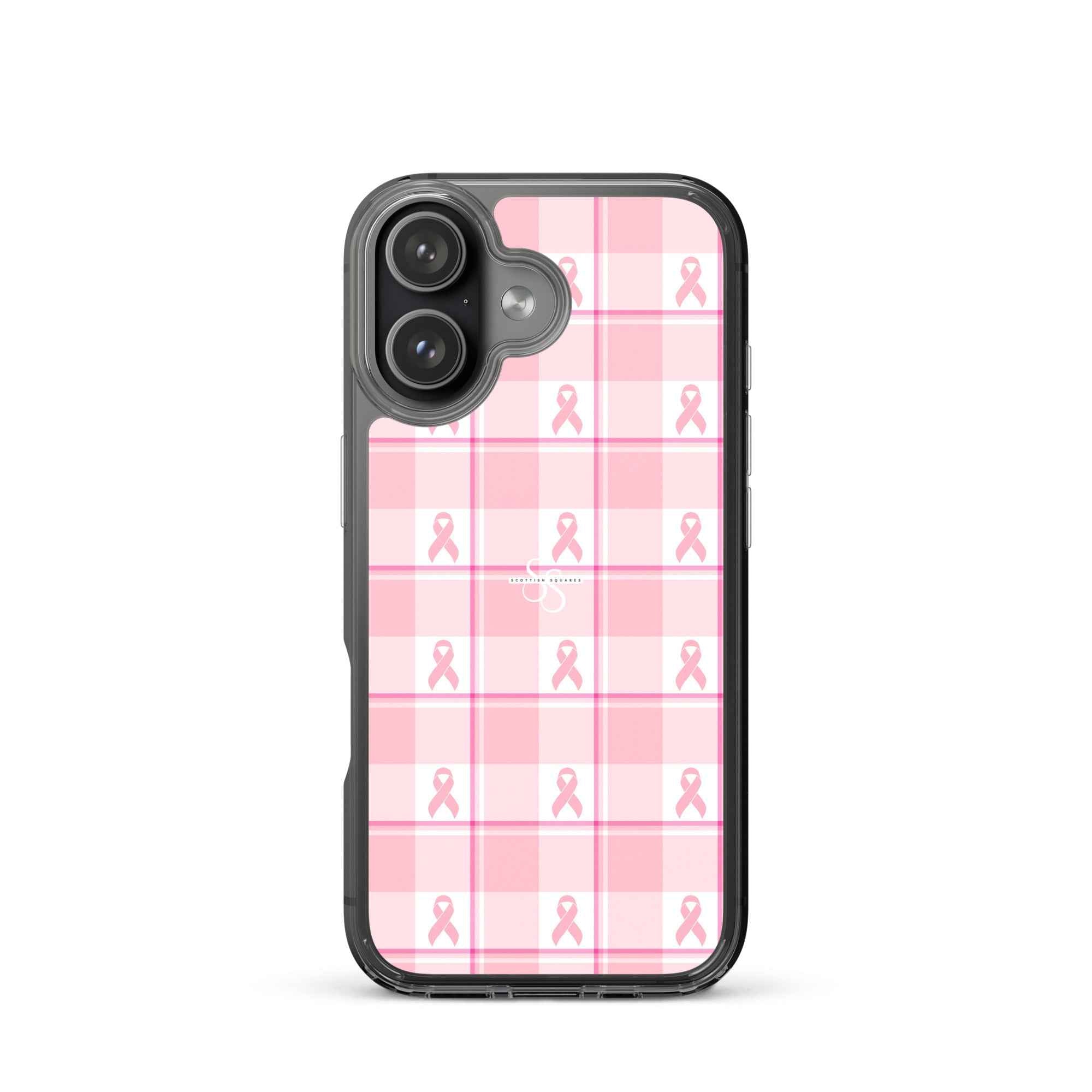 Clear Case for iPhone Breast Cancer Awareness Plaid iPhone 17 - Scottish Squares