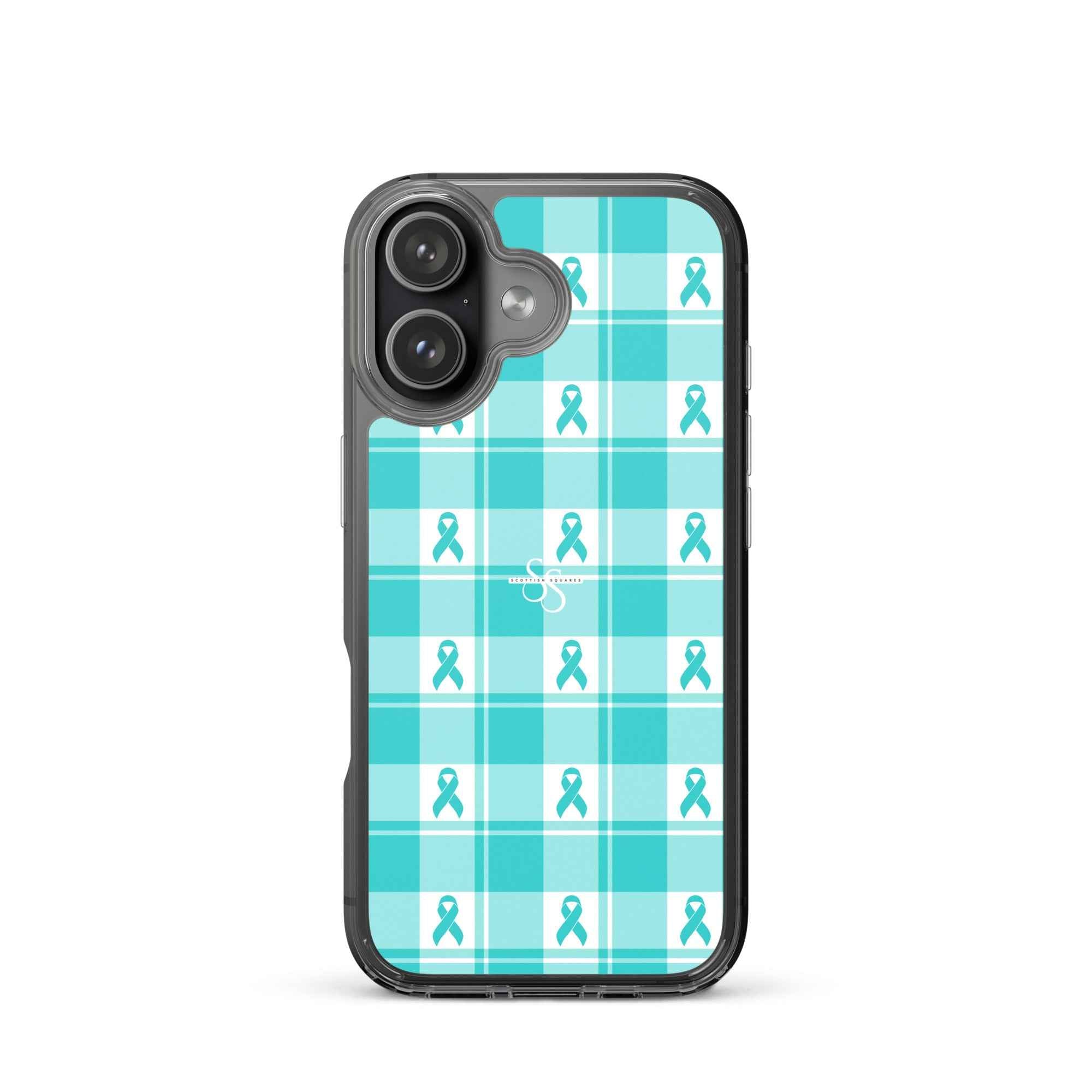 Clear Case for iPhone Ovarian Cancer Awareness Plaid iPhone 17 - Scottish Squares