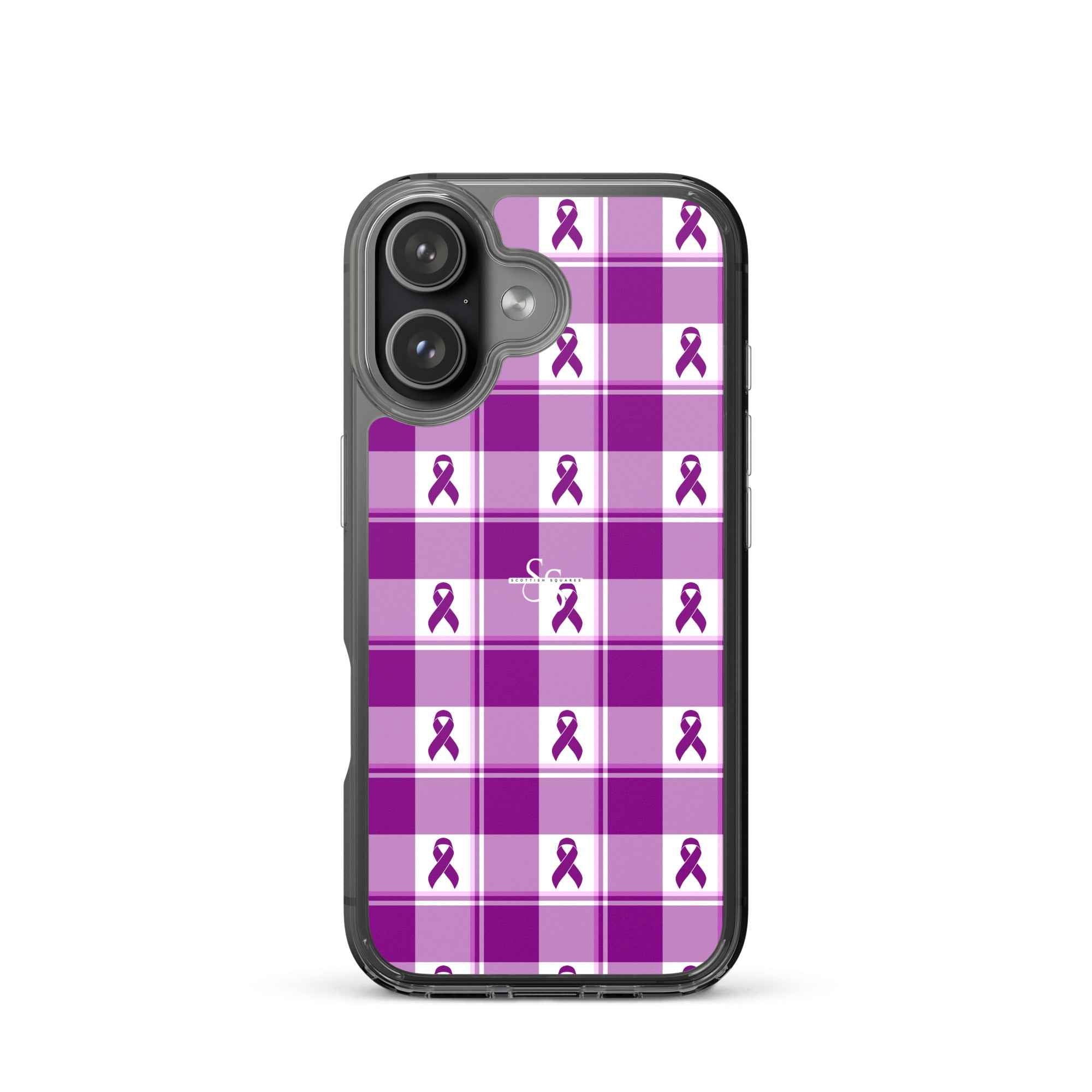 Clear Case for iPhone Pancreatic Cancer Awareness Plaid iPhone 17 - Scottish Squares