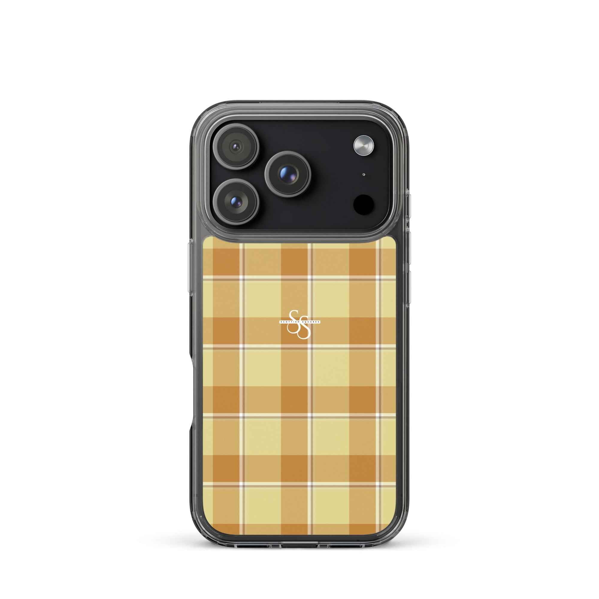 Clear Case for iPhone Zombie and Copper Plaid iPhone 17 Pro - Scottish Squares