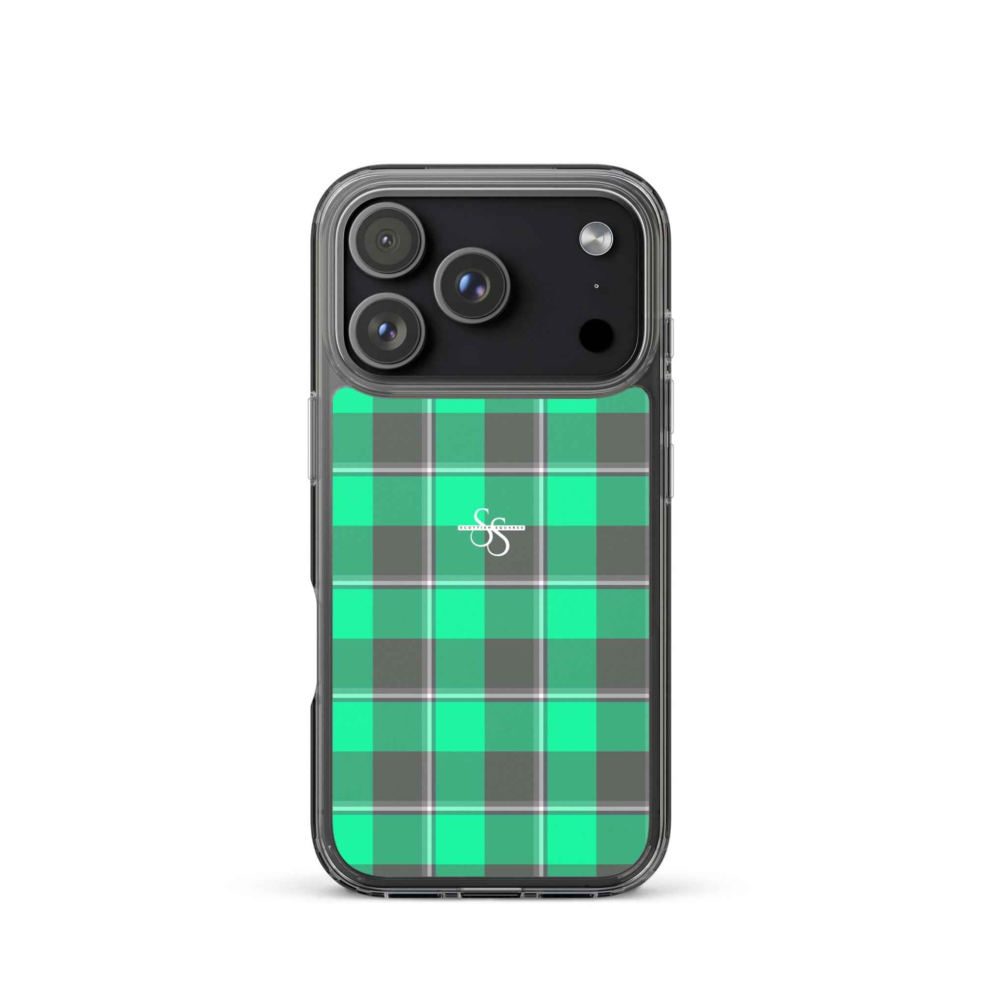 Clear Case for iPhone Spring Green and Finlandia Plaid iPhone 17 Pro - Scottish Squares