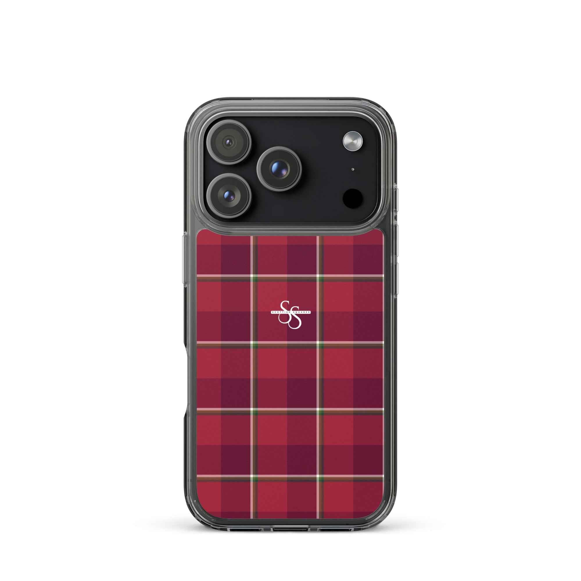 Clear Case for iPhone Old Brick and Cab Sav Plaid iPhone 17 Pro - Scottish Squares