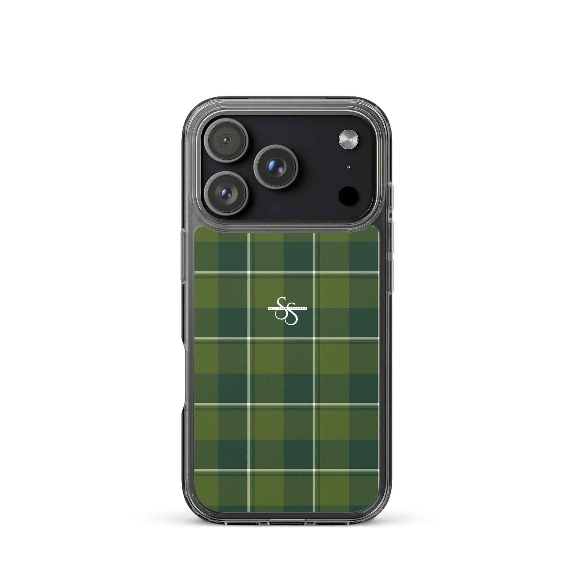 Clear Case for iPhone Woodland and Evergreen Plaid iPhone 17 Pro - Scottish Squares