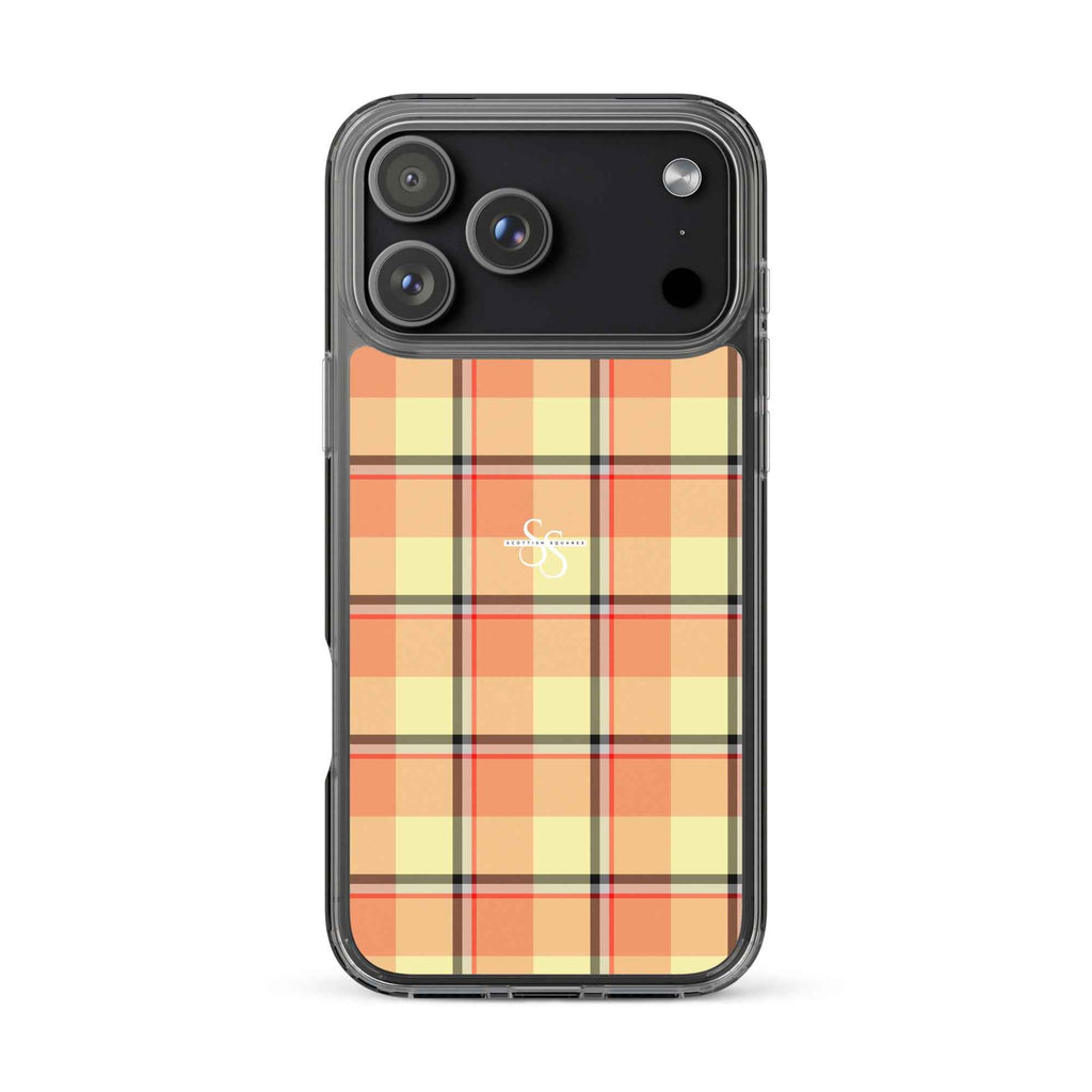 Clear Case for iPhone Claystone and Morning Mist Plaid iPhone 17 Pro Max - Scottish Squares