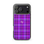 Clear Case for iPhone Electric Violet and Fuchsia Plaid iPhone 17 Pro Max - Scottish Squares