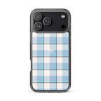 Clear Case for iPhone Pink Cloud and Blue Lagoon Plaid iPhone 17 Pro Max - Scottish Squares