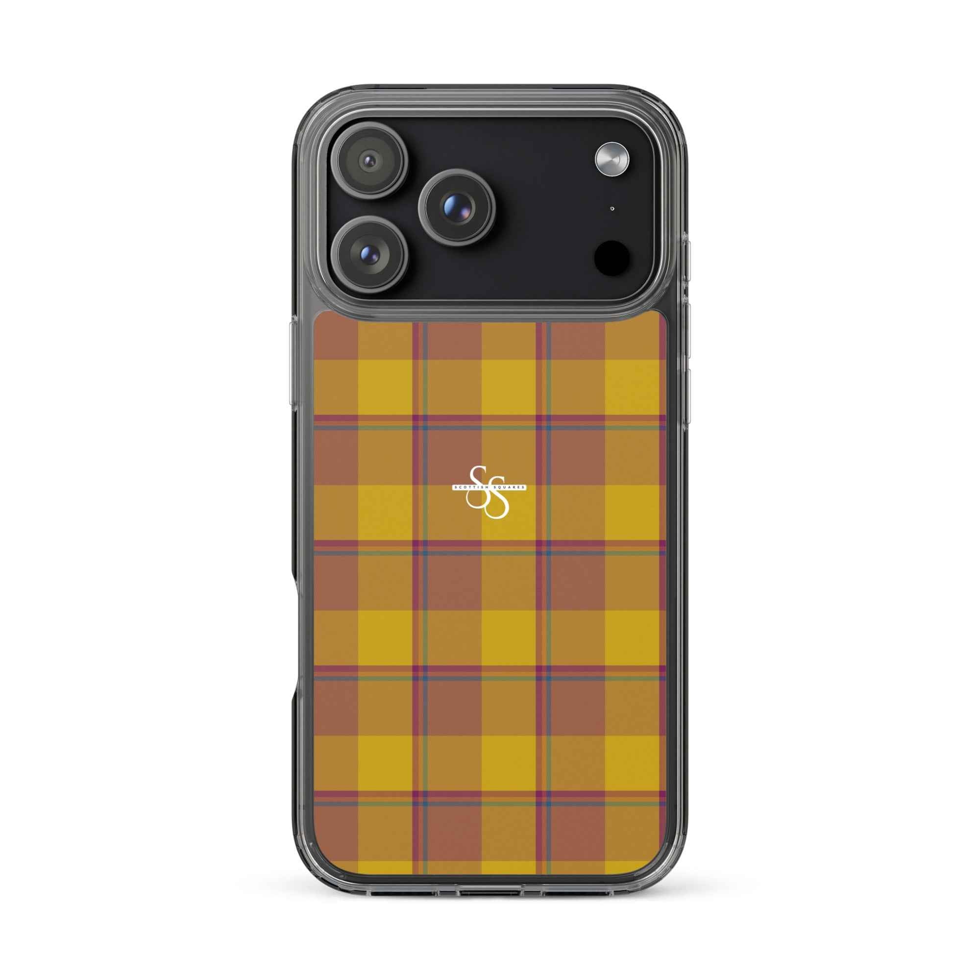 Clear Case for iPhone Potters Clay and Pizza Plaid iPhone 17 Pro Max - Scottish Squares